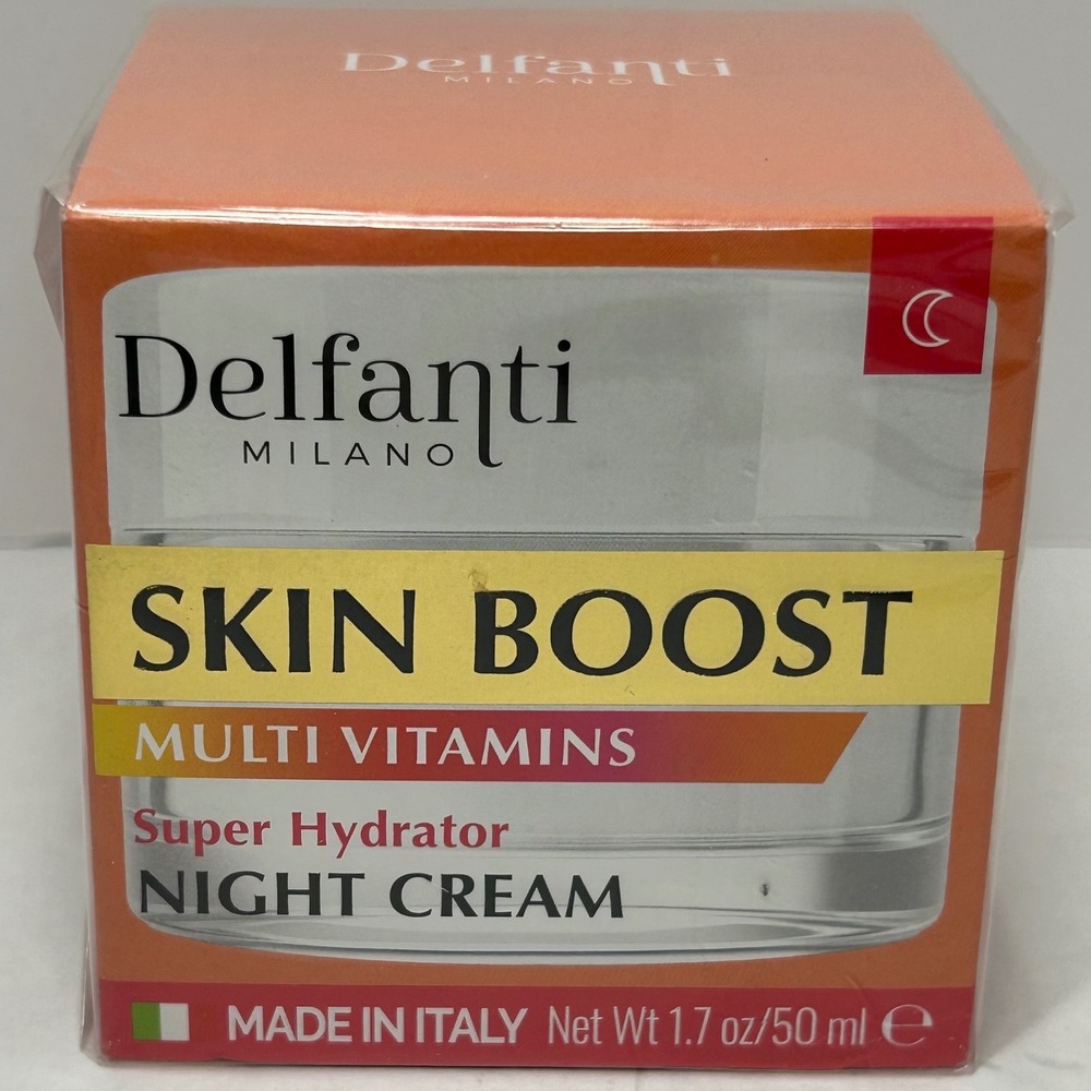 Delfanti Milano Skin Boost Multi Vitamin Night Cream‎ Super Hydrator 1.7oz Italy